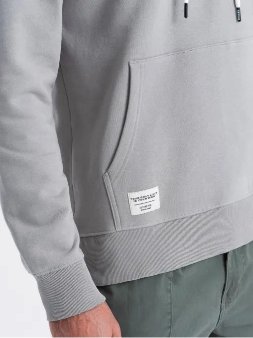 Időtlen szürke kapucnis felső  V8 SSBN-0177