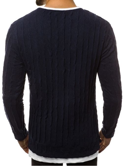 Trendi sötétkék pulóver MACH/2137