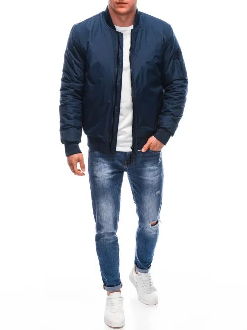 Eredeti sötét kék bomber dzseki  C532