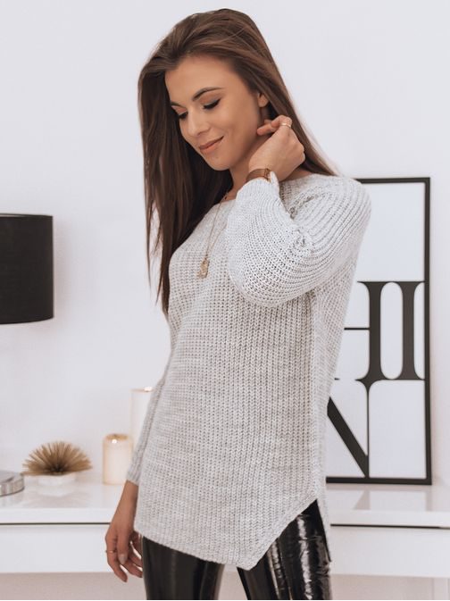 Modern világosszürke női pulóver Mayo