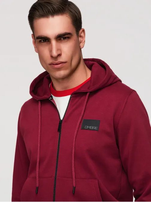 Eredeti férfi pulóver burgundi V3 SSZP-0256