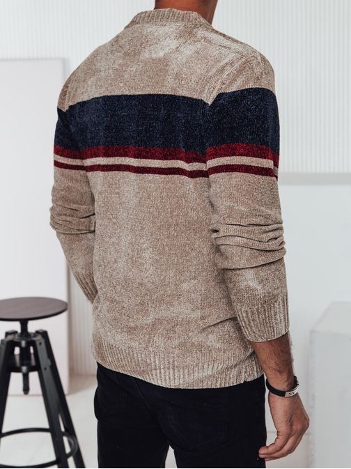 Egyedi vastag bézs pulóver