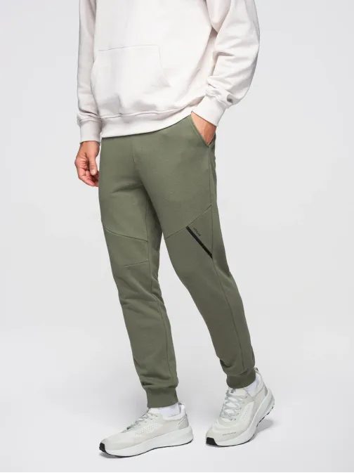 Unique férfi oliva színű tréningnadrág V2 PASK-0211