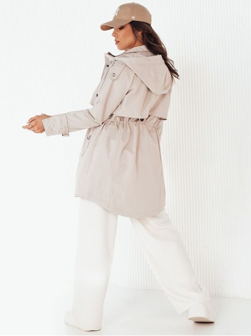 Modern női ecru színű párka kabát Brens