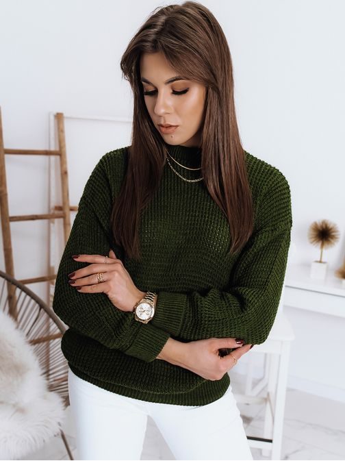 Divatos zöld női pulóver Cameron