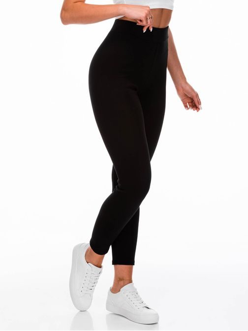 Fekete sima női leggings PLR235