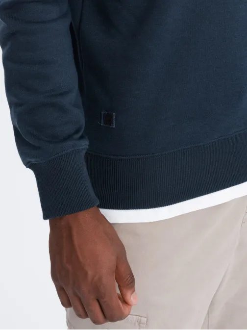 Sima sötét kék pulóver  B978