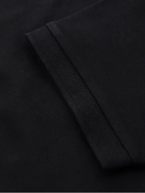 Férfi fekete póló ing cipzárral V6 POSS-0148