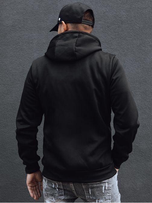 Fekete kapucnis pulóver