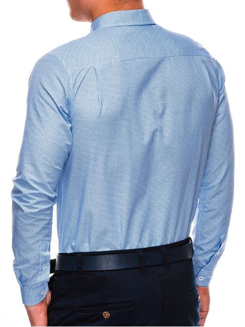 Halvány kék mintás ing k516