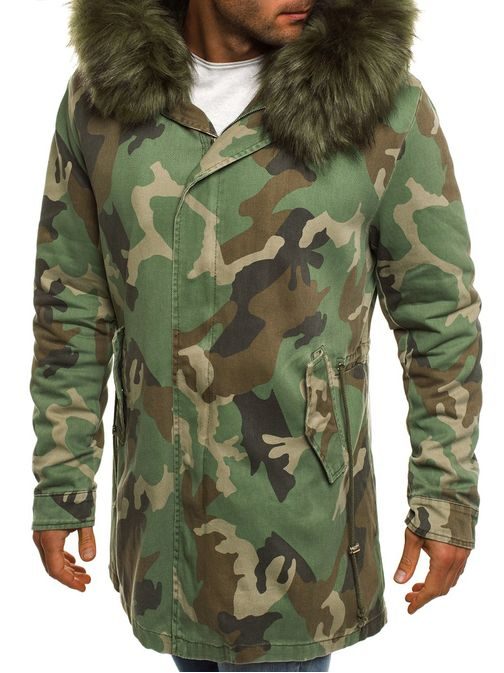 Előkelő terepmintás parka kabát X-FEEL 88618