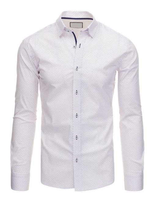 Érdekes apró mintás fehér  slim fit ing