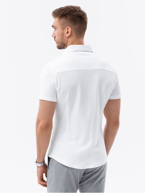 Trendi fehér ing V1 SHSS-0100