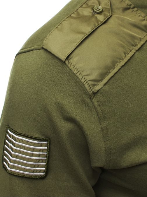 Feltűnő katonazöld pulóver Athletic 441