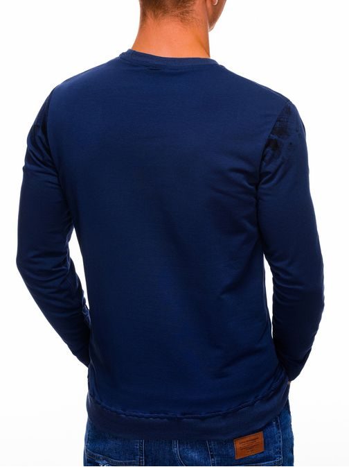 Stílusos kék pulóver B1288