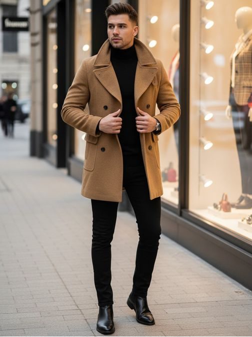 Homok színű kabát