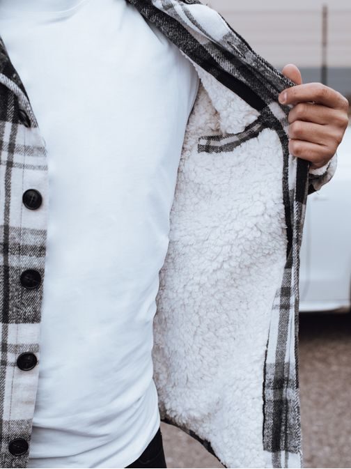 Fekete kockás férfi dzseki