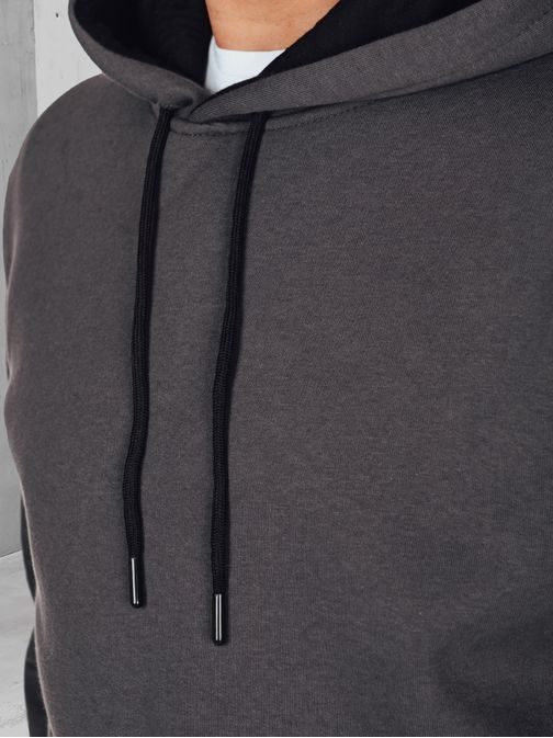 Basic férfi grafit kapucnis pulóver