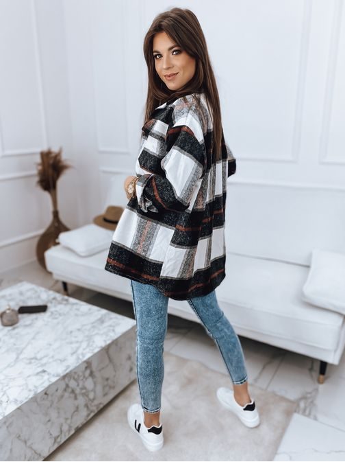 Színes női ing kabát fekete árnyalatban California