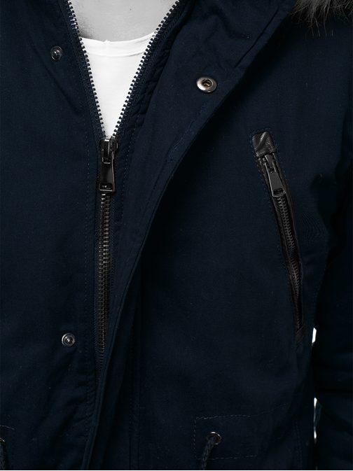 Stílusos sötét kék téli parka kabát JD/391