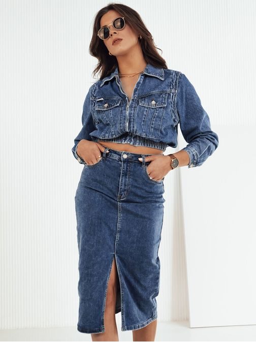 Rövid kék női farmerdzseki Blirna