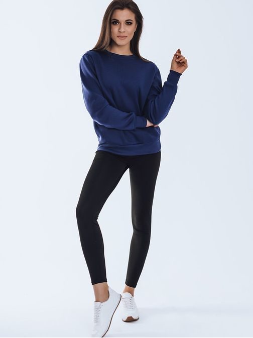 Egyszerű égszínkék női pulóver Fashion II