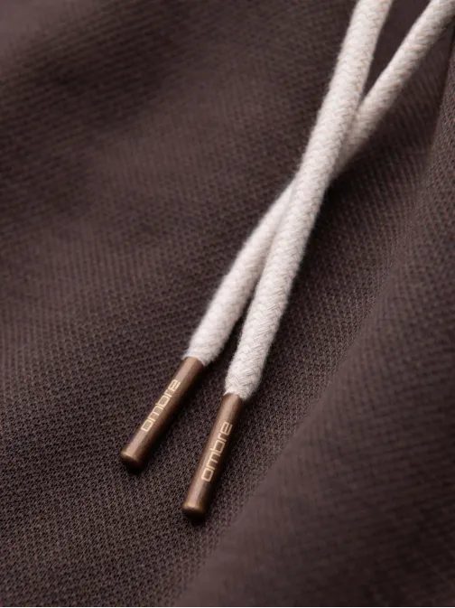 Kötött barna férfi rövidnadrág V5 SRSK-0124