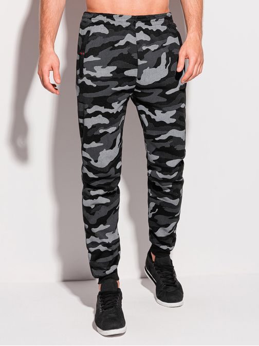 Fekete terepmintás melegítő nadrág  P1290