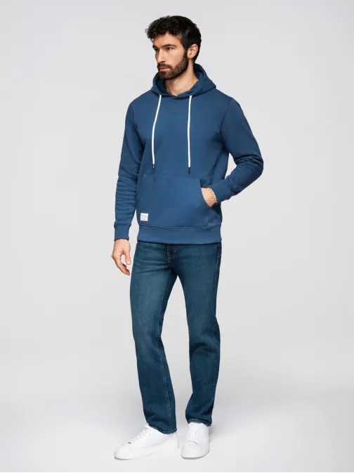 Divat kék kapucnis pulóver kapucnival SSBN-0270