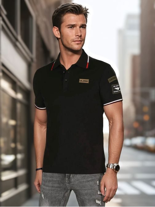 Divatos fekete férfi pólóing