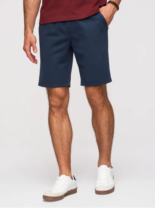 Kötött sötétkék férfi rövidnadrág V3 SRSK-0124