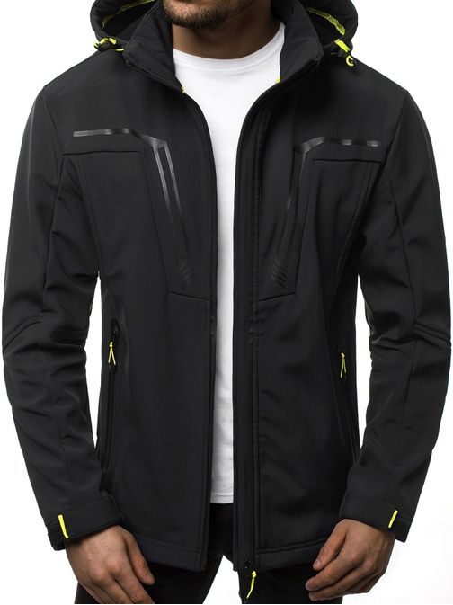 Trendi fekete softshell dzseki N/5427