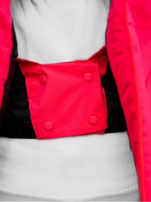 Kellemes neonrózsaszín női téli kabát JS/HH012/53Z