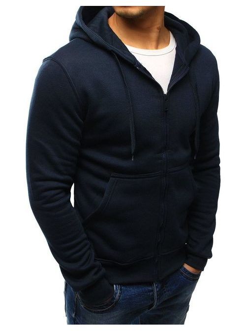 Sötét kék cipzáras pulóver