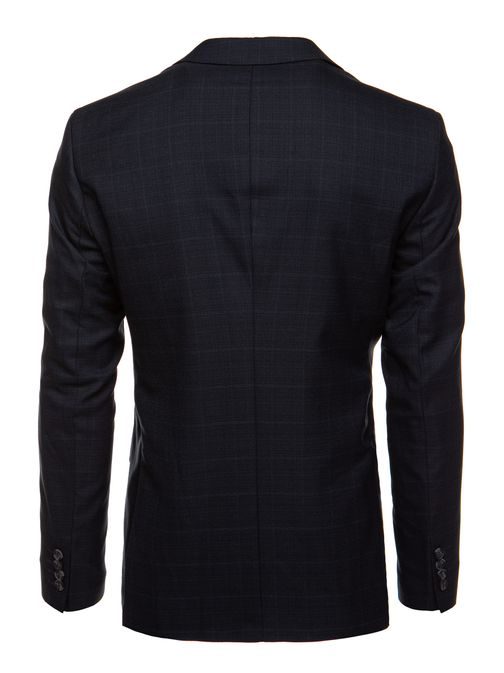 Stílusos kockás férfi kabát kék