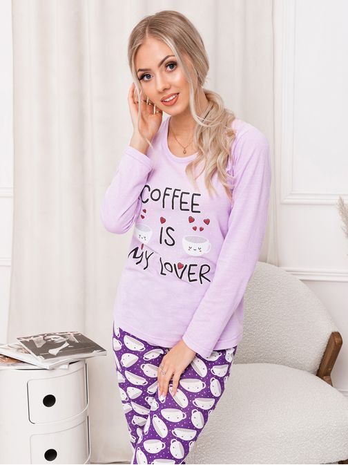 Stílusos lila női pizsama ULR090