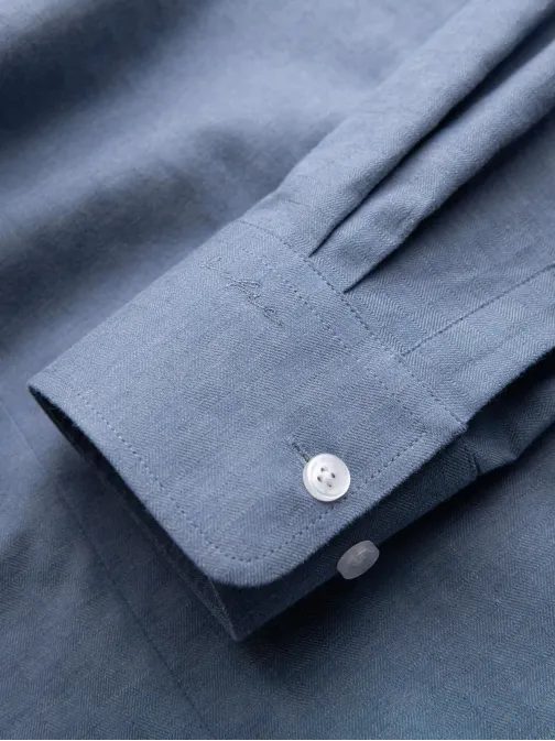 Elegáns kék slim-fit ing V1 SHCS-0174