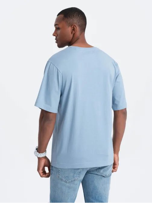 Kék modern oversize póló  S1628