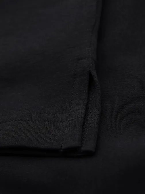 Férfi fekete póló ing cipzárral V6 POSS-0148