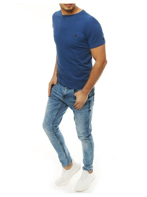 Egyszínű kék póló