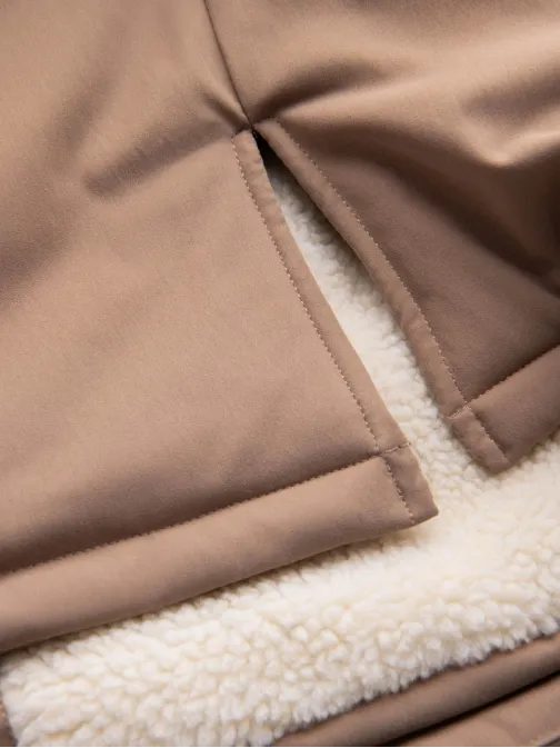 Trendi bézs téli parka kabát  V1 JALJ-0181