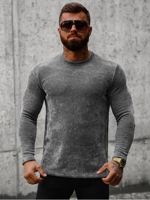 Grafit szürke pulóver  O/D7289