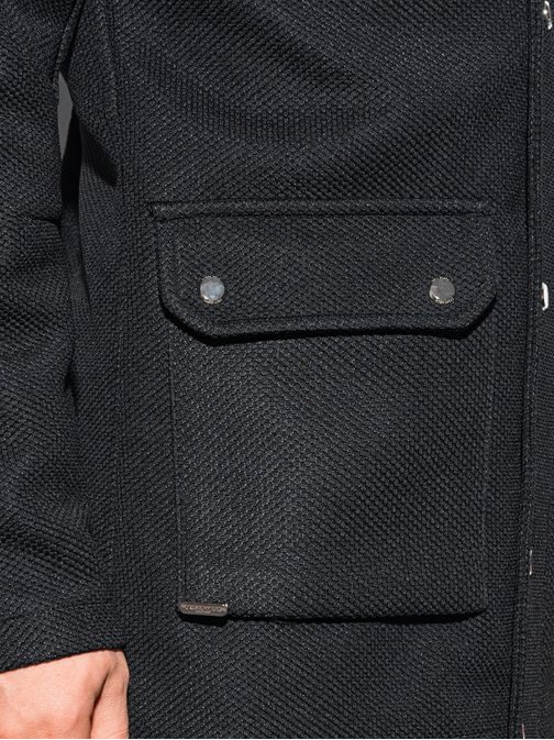 Látványos fekete átmeneti kabát C454