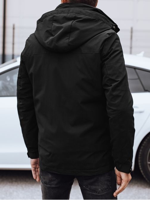 Divatos fekete téli dzseki