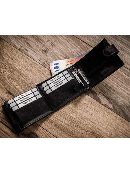 Elegáns bőr férfi pénztárca YR csattal