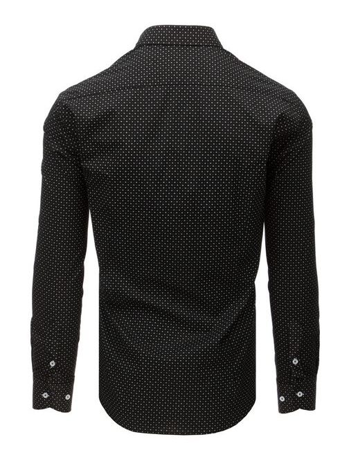 Apró mintás fekete ing