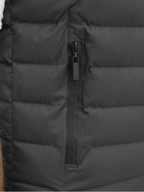 Grafit szürke steppelt mellény JS/M711/105