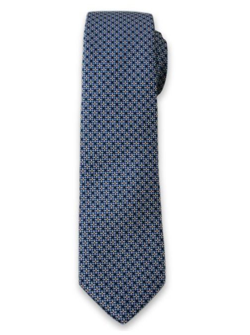 Kék apró virág mintás nyakkendő