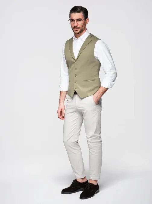 Modern olajbogyó elegáns mellény V1 BLZV-0144