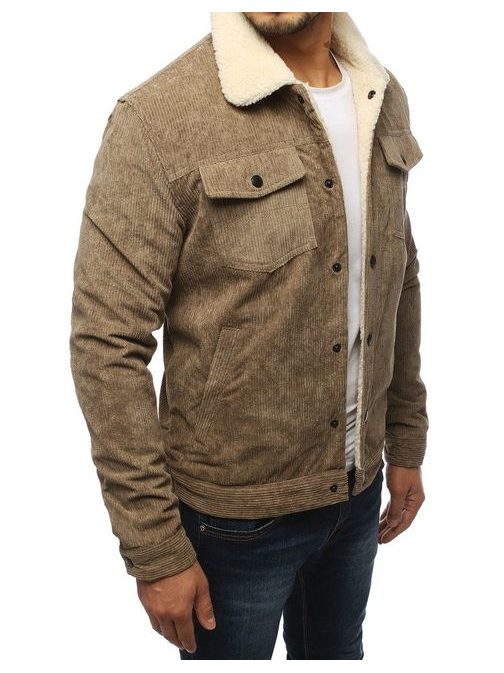 Divatos khaki barna bársony dzseki